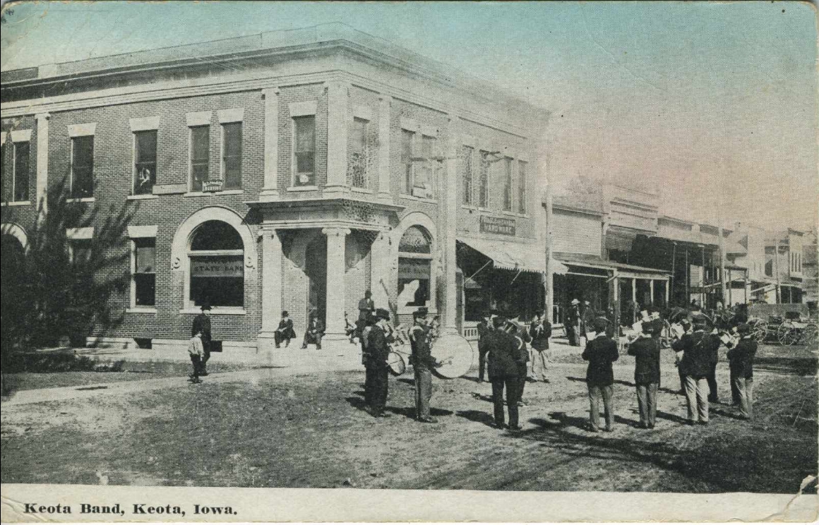 Iowa, Battle Creek Military Band parade 1908